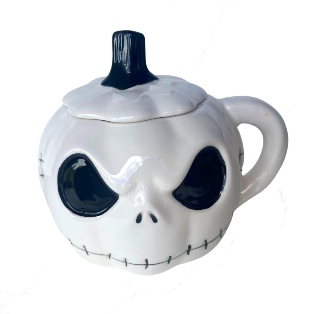 Jack Skellington Pumpkin Mug with Lid Nightmare Before Christmas